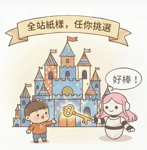 開放所有紙樣權限